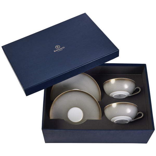 Set of 2 Tea Cups and Saucers Oskar in a Gift Box