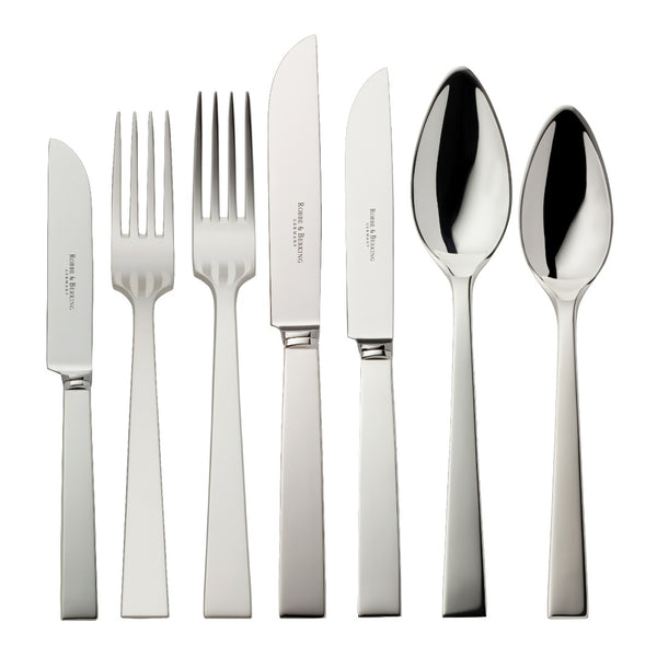 84-piece luxury cutlery set in silver plate from Riva ollection by Robbe and Berking.