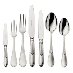 Belvedere 84-piece silver plated cutlery set by Robbe & Berking, handcrafted flatware for elegant dining.