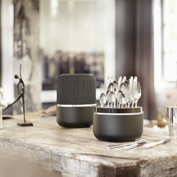 Luxury Belvedere cutlery collection by Robbe & Berking, 24-piece silver plated flatware in box.