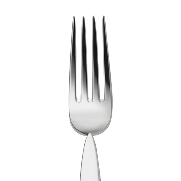 Silver-plated dessert fork from the 12 collection close-up.
