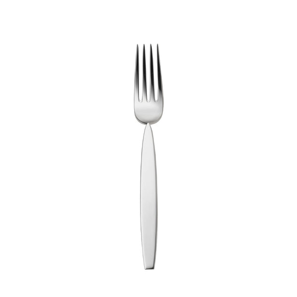 Silver-plated dessert fork from the 12 collection with polished prongs and sleek handle