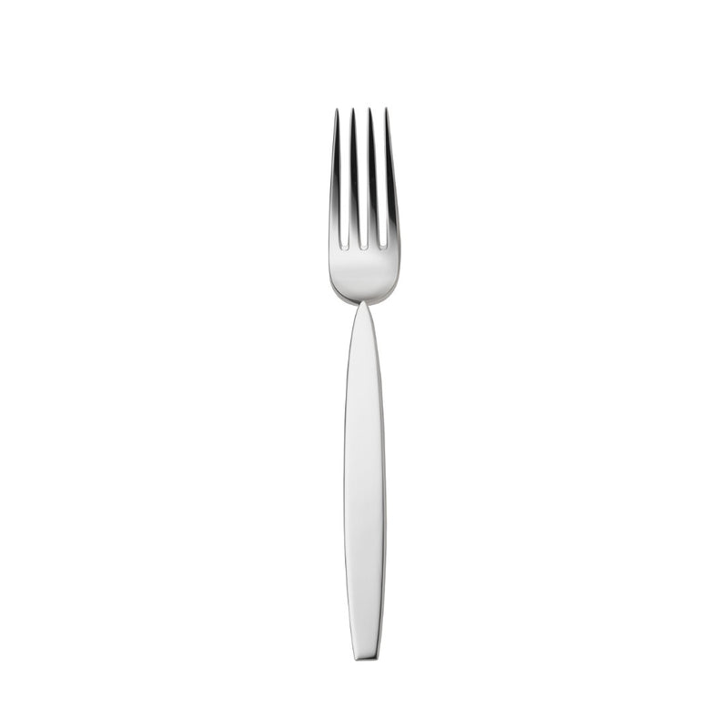 Silver-plated dessert fork from the 12 collection with polished prongs and sleek handle