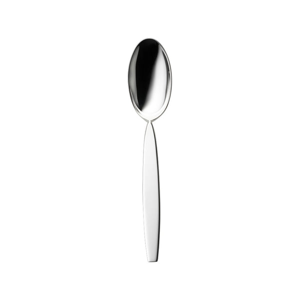 Small silver-plated coffee spoon from the 12 collection with curved bowl and sleek handle