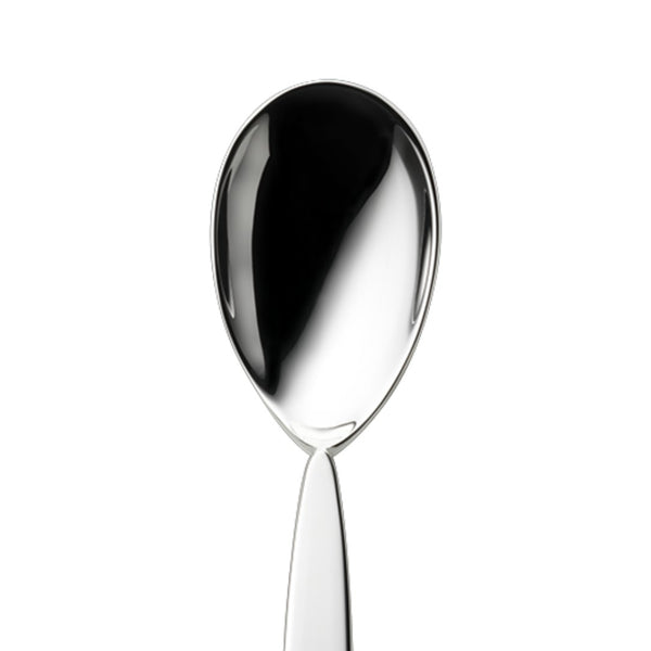 Silver-plated cream spoon from the 12 collection close-up.