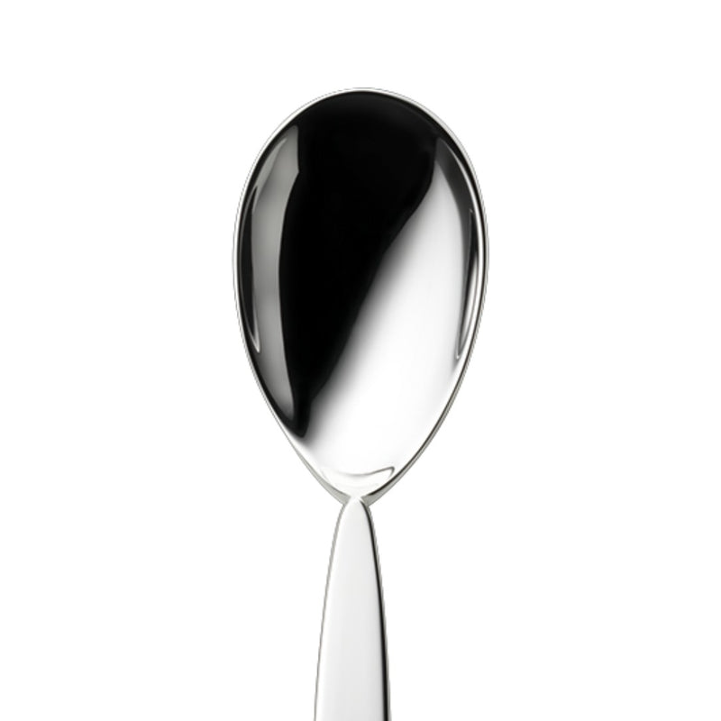 Silver-plated cream spoon from the 12 collection close-up.