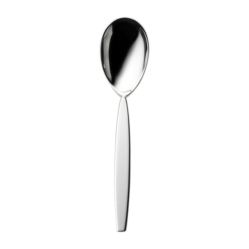 Silver-plated cream spoon from the 12 collection with rounded bowl and polished surface