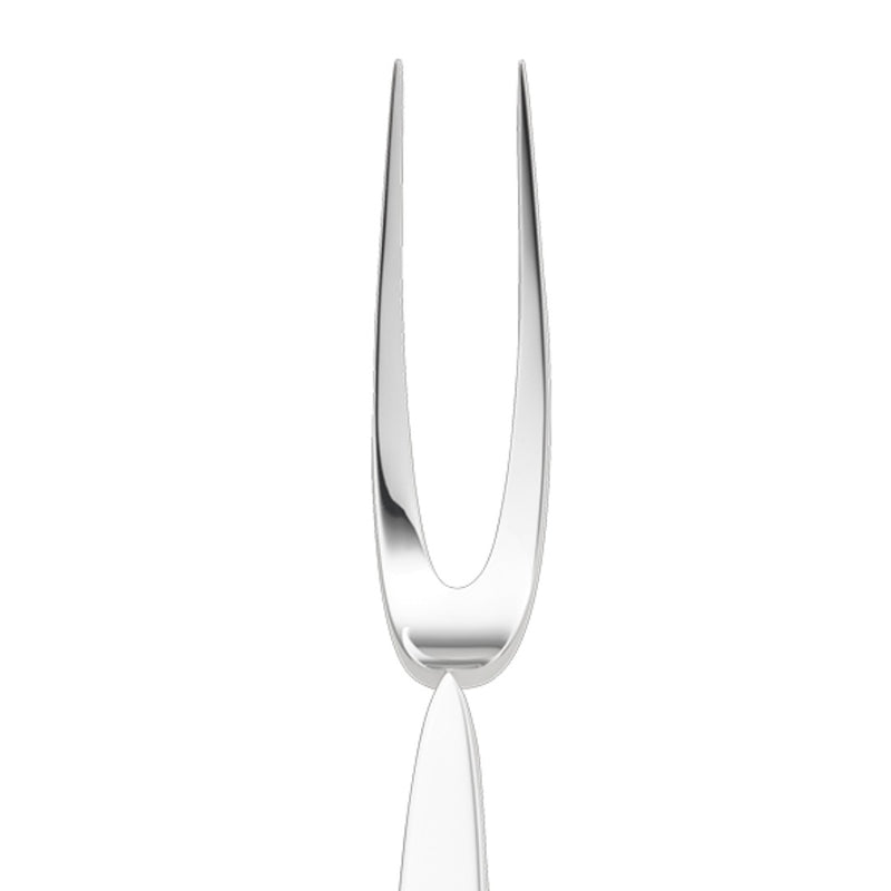 Silver-plated meat fork from the 12 collection close-up.