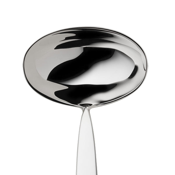 Silver-plated sauce ladle from the 12 collection close-up.