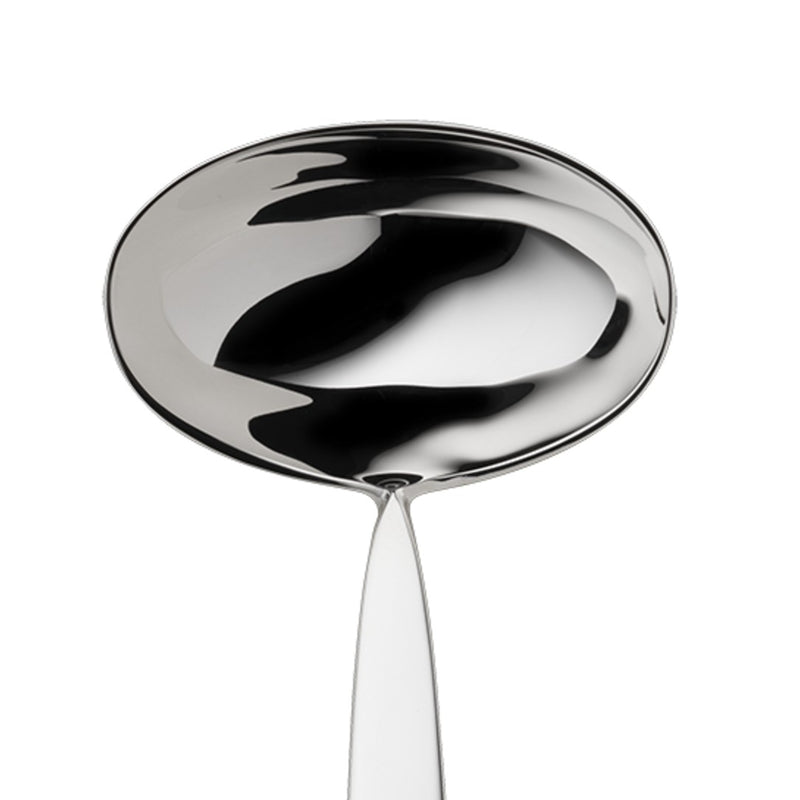 Silver-plated sauce ladle from the 12 collection close-up.