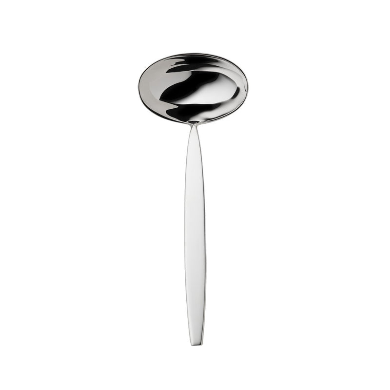 Silver-plated sauce ladle from the 12 collection with deep polished bowl and sleek handle