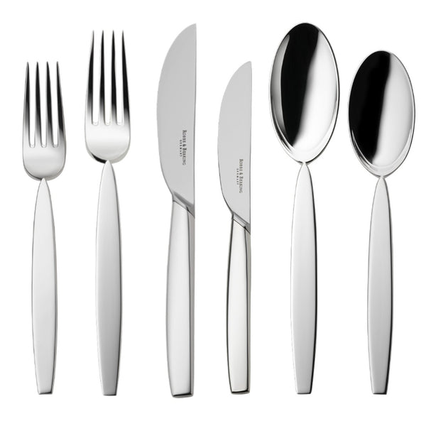 12 inch silver-plated cutlery set 36 pieces with sleek modern design by Robbe and Berking