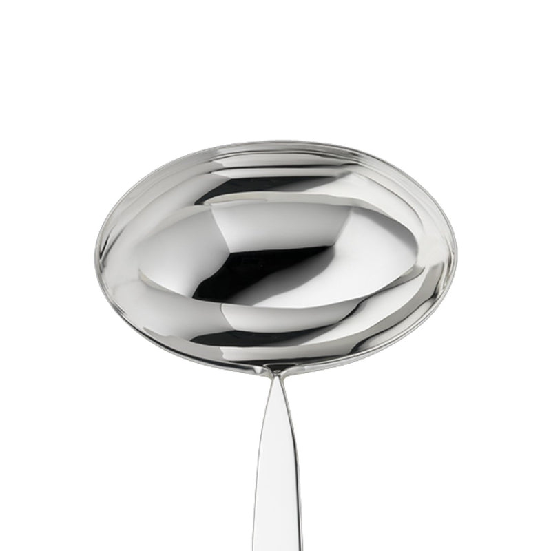 Silver-plated soup ladle from the 12 collection close-up.