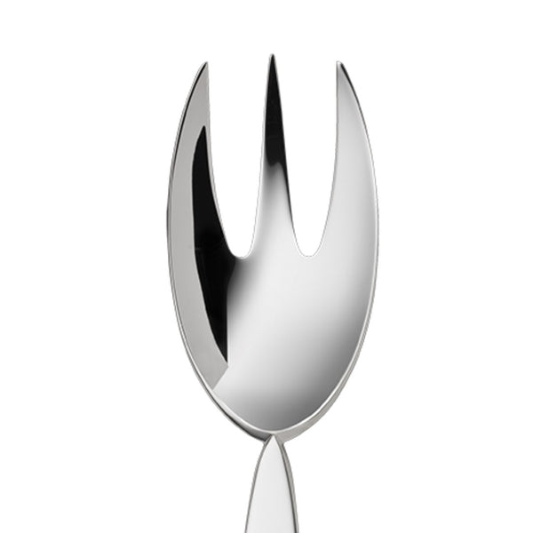 Silver-plated vegetable fork from the 12 collection close-up.