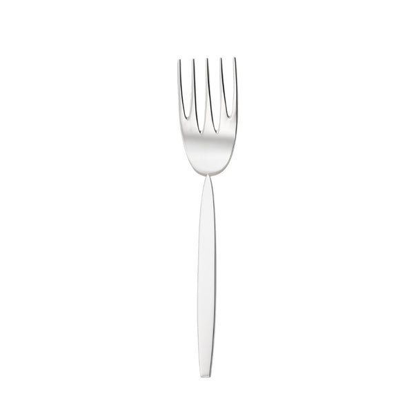 Silver-plated fish serving fork from the 12 collection with wide prongs and sleek modern handle