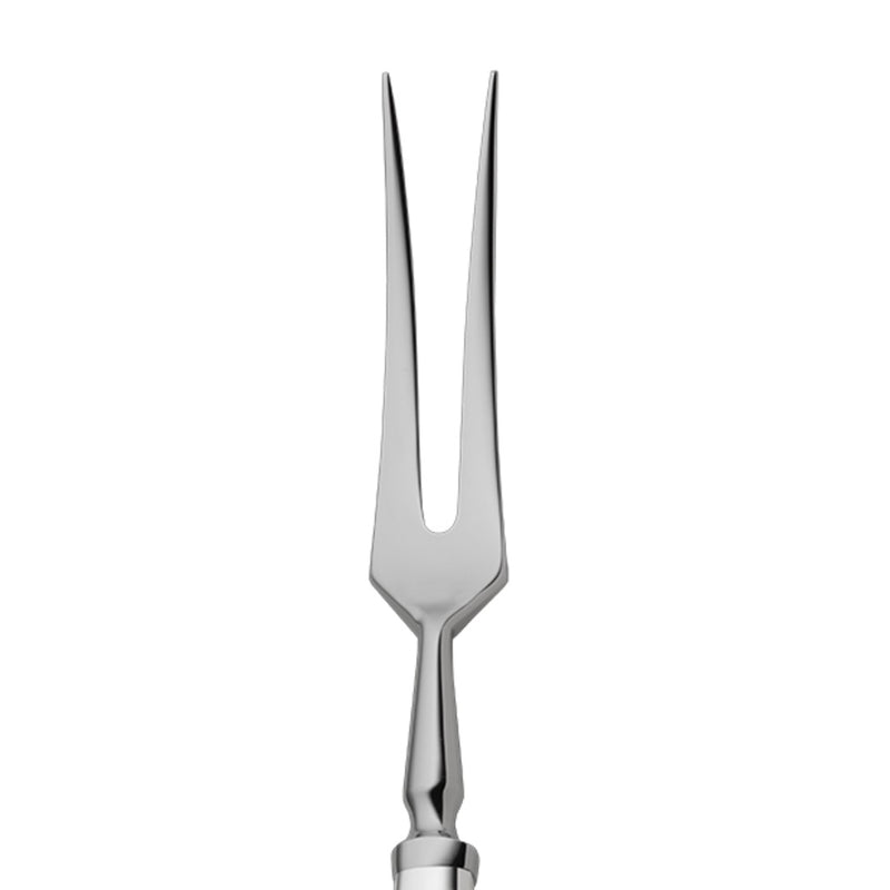 Silver-plated carving fork from the 12 collection close-up.