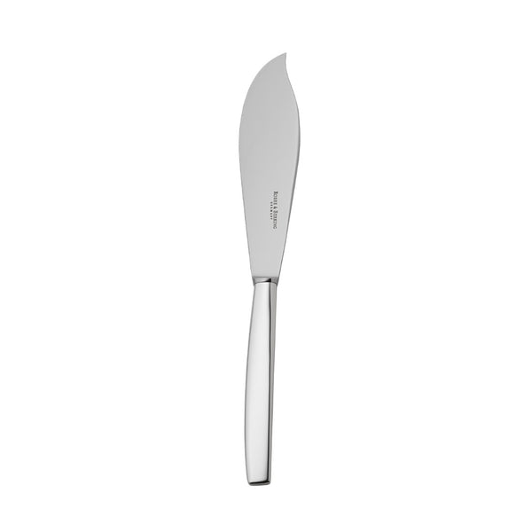 Silver-plated tart knife from the 12 collection with curved blade and polished handle.