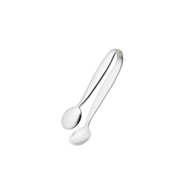 Silver-plated sugar tongs from the 12 collection with smooth curves and polished surface
