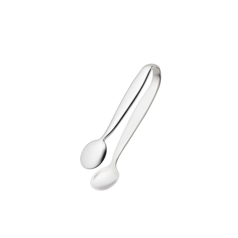 Silver-plated sugar tongs from the 12 collection with smooth curves and polished surface