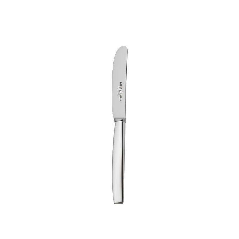 Silver-plated cake and fruit knife from the 12 collection with polished handle and fine blade