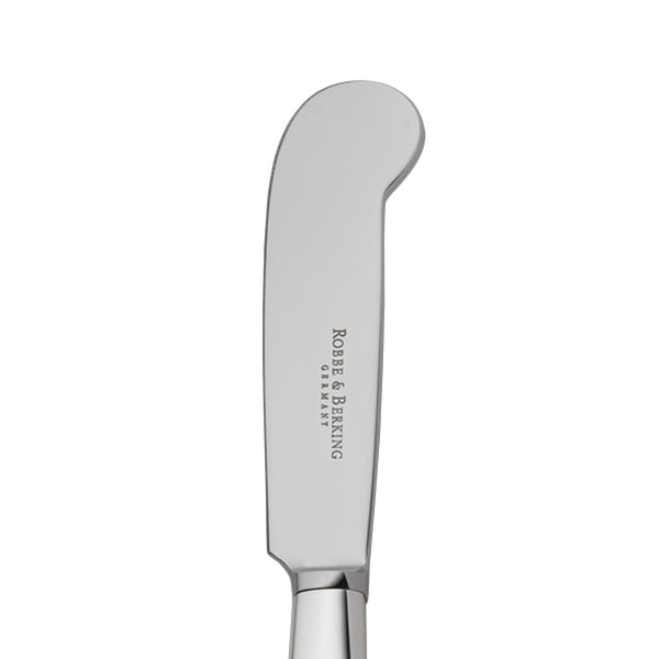 Silver-plated butter knife from the 12 collection close-up.