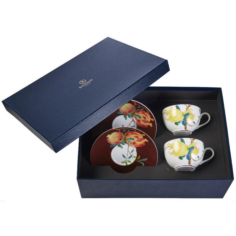 Set 2 porcelain cups & saucers 240 ml in gift box KIMONO - Easylife.Boutique