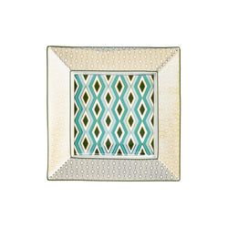 Square Trinket Tray Babylone Vert in a Gift Box 17cm - Mosaic