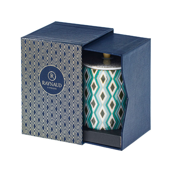 Candle Babylone Vert in a Gift Box H 10cm - Mosaic