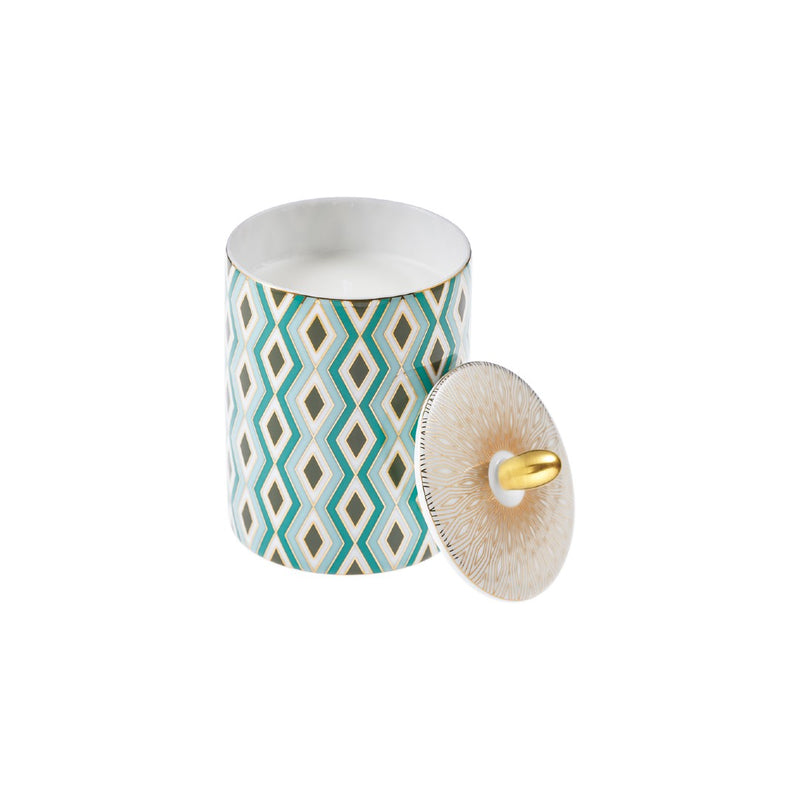 Candle Babylone Vert in a Gift Box H 10cm - Mosaic