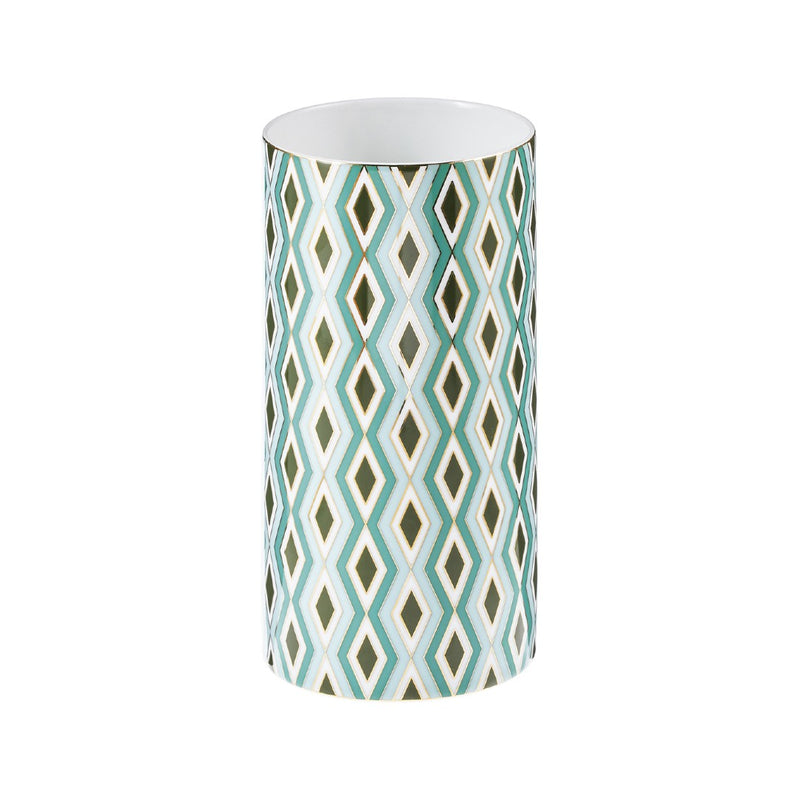 Vase Babylone Vert in a Gift Box H 22cm - Mosaic