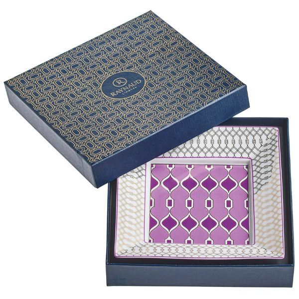 Square Trinket Tray Palmyre Rose in a Gift Box 17cm - Mosaic