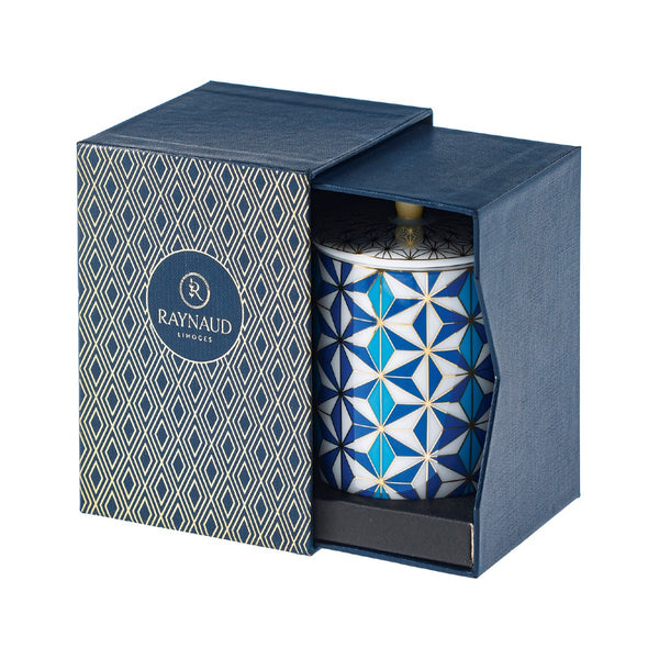 Candle Medina Bleu in a Gift Box H 10cm - Mosaic