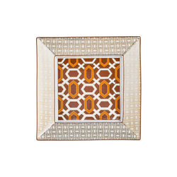 Square Trinket Tray Alhambra Orange in a Gift Box 17cm - Mosaic