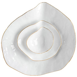 Sarah-Linda 12-piece dinnerware set Golden Rim Indulge Nº2+Nº5+Nº6 porcelain