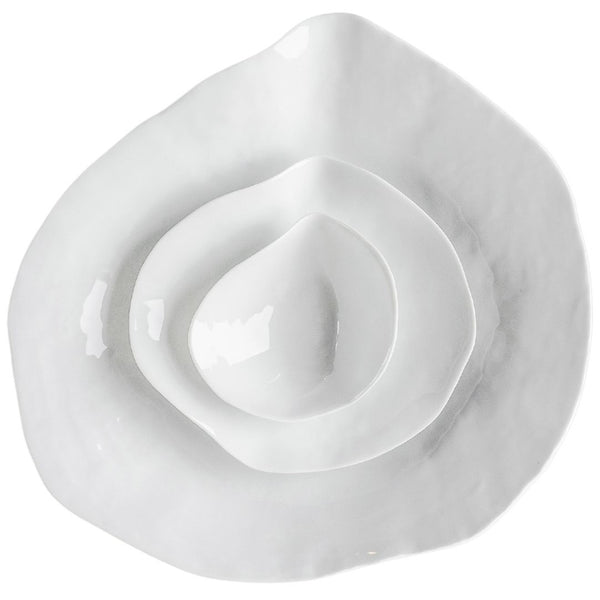Sarah-Linda 12-piece dinnerware set White Indulge No2+No5+No6 porcelain on a white background