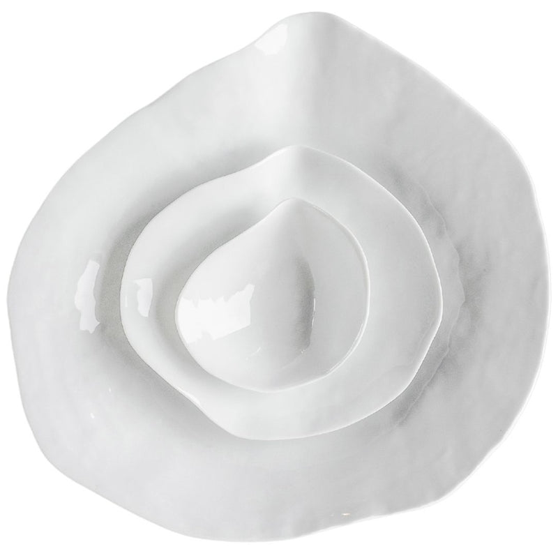 Sarah-Linda 12-piece dinnerware set White Indulge No2+No5+No6 porcelain on a white background