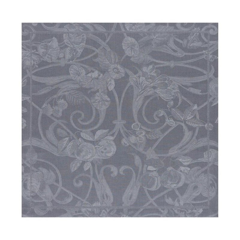 Tivoli linen napkin in flannel grey unwraped on a white background, sold at Amiramour.