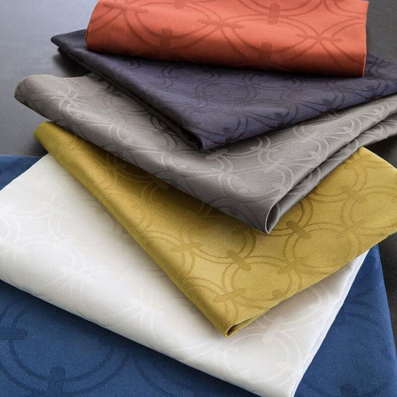 Anneaux Cotton Napkin White by Le Jacquard Français presented in other colour options
