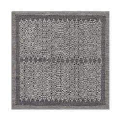 Unwraped Club cotton napkin in grey by Le Jacquard Français on white background.
