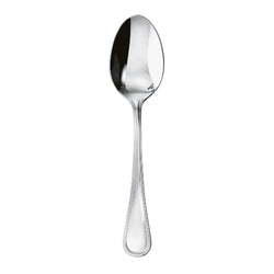 Contour table spoon by Sambonet in stainless steel with deep oval bowl and polished handle, ideal for soups and stews.