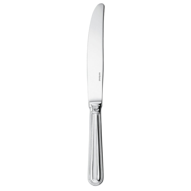 Contour table knife by Sambonet in stainless steel with polished blade and fluid handle.