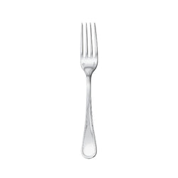 Contour dessert fork by Sambonet in stainless steel with polished mirror finish.