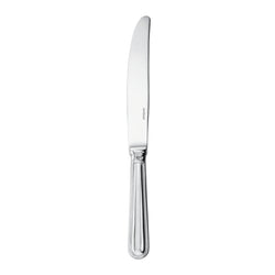 Contour dessert knife by Sambonet in stainless steel with polished mirror finish, refined design for serving cakes and pastries.