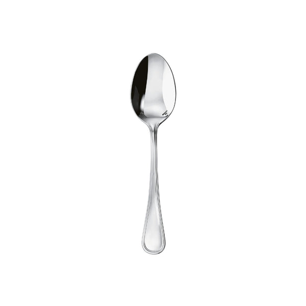 Contour tea spoon by Sambonet in stainless steel with mirror finish, refined design for elegant tea, coffee, or after-dinner service.