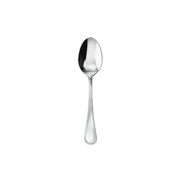 Contour espresso spoon by Sambonet in stainless steel with mirror polish, elegant modern design.