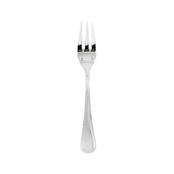Contour fish fork by Sambonet in stainless steel with polished mirror finish, crafted with three tines.