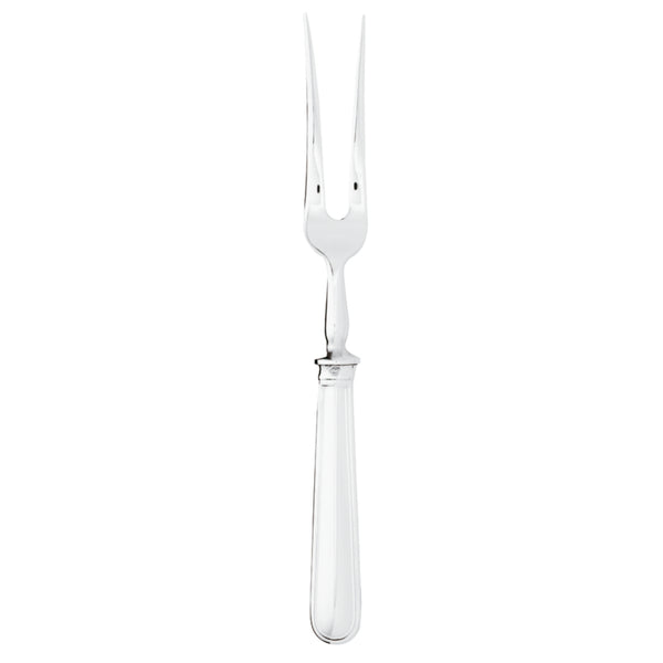 Contour carving fork by Sambonet in stainless steel with polished finish and long sharp tines.