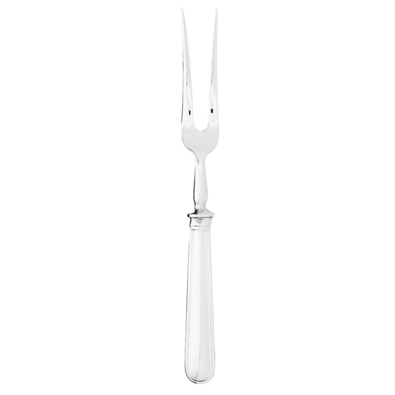 Contour carving fork by Sambonet in stainless steel with polished finish and long sharp tines.