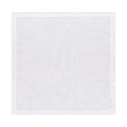 Tivoli Linen Napkin in White by Le Jacquard Français unwrapped