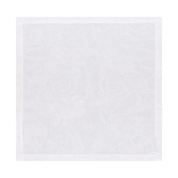 Tivoli Linen Napkin in White by Le Jacquard Français unwrapped